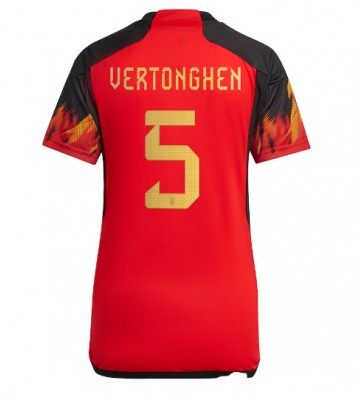 Belgien Jan Vertonghen #5 Hjemmebanetrøje Dame VM 2022 Kort ærmer